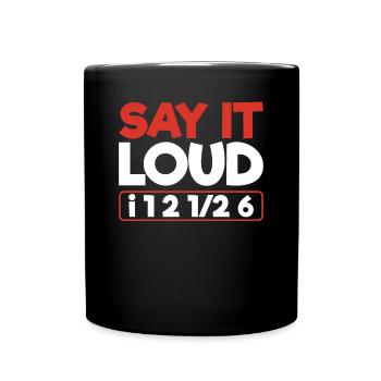 Say it according to math - Full Colour Mug - black - Front