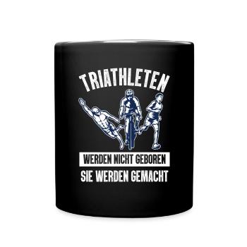 Triathletes will not become triathlon - Full Colour Mug - black - Front