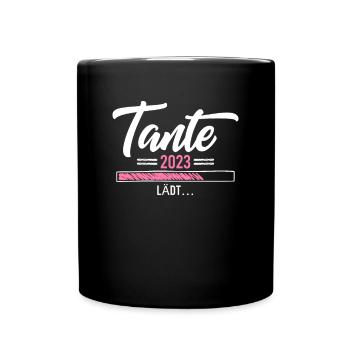 Tante 2023 lädt - Tasse einfarbig - Schwarz - Vorne