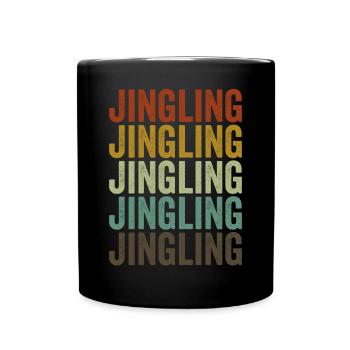 Jingling China Retro Vintage - Full Colour Mug - black - Front
