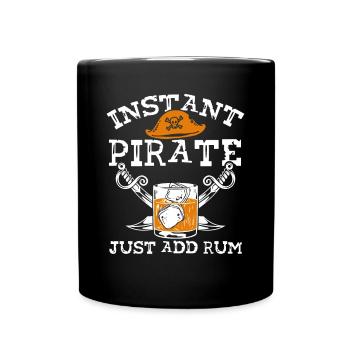 Pirate ajoute simplement du rhum - Mug uni - noir - Devant