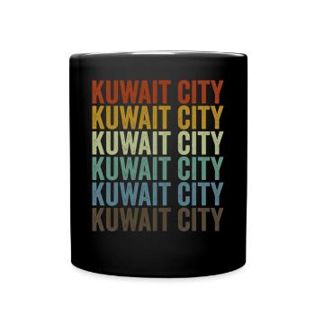 Kuwait Stadt Kuwait Retro Vintage - Tasse einfarbig - Schwarz - Vorne