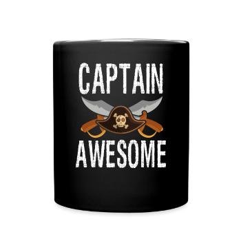 Capitaine Pirate Genial - Mug uni - noir - Devant