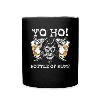 Yo Ho Bouteille de rhum - Mug uni - noir - Devant