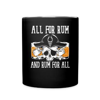 All for rum and rum for all - Full Colour Mug - black - Front
