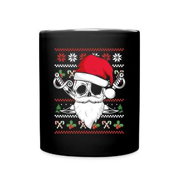 Pirate de Noël avec des épées - Mug uni - noir - Devant