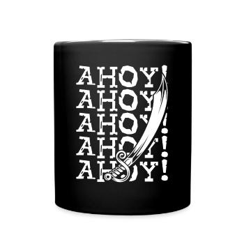 Ahoi Pirate Épée - Mug uni - noir - Devant