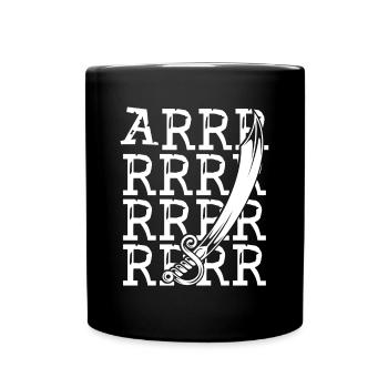 Arrrr Pirate Épée - Mug uni - noir - Devant