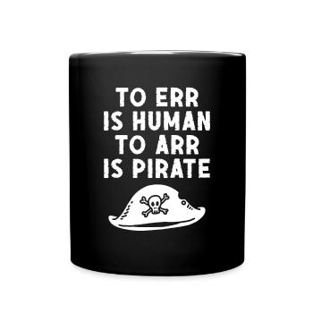 C’est un homme, un pirate - Mug uni - noir - Devant