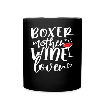 Wine Lover BOXER Mother - Full Colour Mug - black - Front