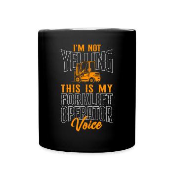 Certified Forklift Truck Operator - Full Colour Mug - black - Front