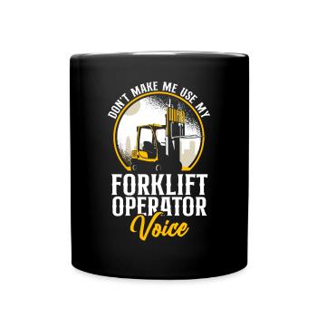 Certified Forklift Truck Operator - Full Colour Mug - black - Front