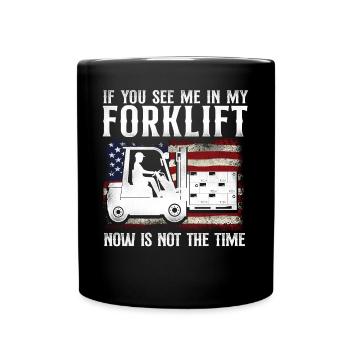 Opérateur de chariot élévateur certifié - Mug uni - noir - Devant