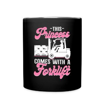 Certified Forklift Truck Operator - Full Colour Mug - black - Front