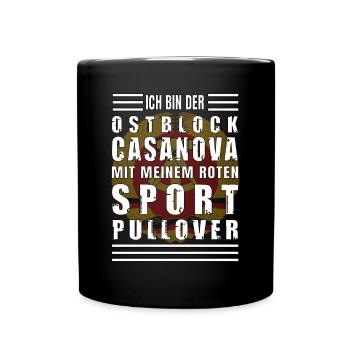 Ostblock Casanova Sport Pullover - Tasse einfarbig - Schwarz - Vorne