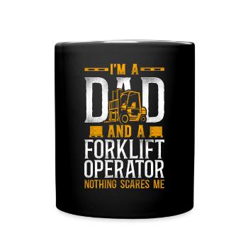 Certified Forklift Truck Operator - Full Colour Mug - black - Front