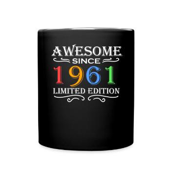 1961 - Born 1961 - Full Colour Mug - black - Front
