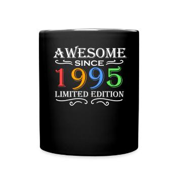 1995 - Jahrgang 1995 - Tasse einfarbig - Schwarz - Vorne