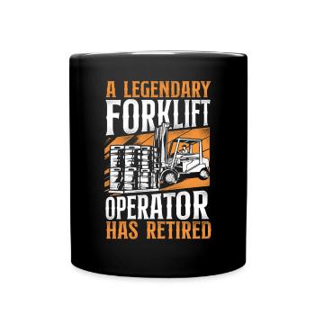 Certified Forklift Truck Operator - Tasse einfarbig - Schwarz - Vorne