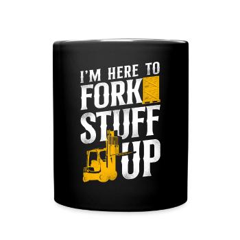 Certified Forklift Truck Operator - Full Colour Mug - black - Front
