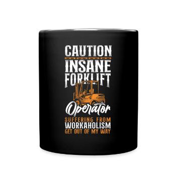 Certified Forklift Truck Operator - Tasse einfarbig - Schwarz - Vorne