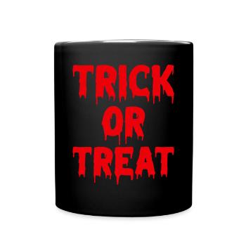 Halloween Sayings Party Halloween Trick Or Treat - Full Colour Mug - black - Front