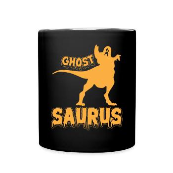 Halloween Ghost Saurus I Funny Halloween Ghost Din - Tasse einfarbig - Schwarz - Vorne