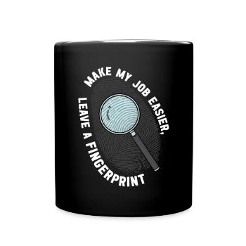 Sécurisation des traces - Kripo Polizei Kriminaltechnik - Mug uni - noir - Devant