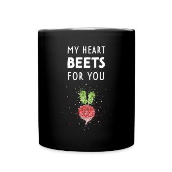 Radieschen Beet Kostümersatz Karneval Fasching - Tasse einfarbig - Schwarz - Vorne