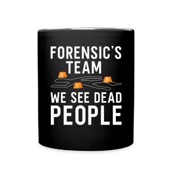 Sécurisation des traces - Kripo Polizei Kriminaltechnik - Mug uni - noir - Devant