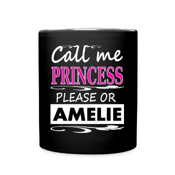 Je m’appelle Amélie Je suis Amélie Fille Gift - Mug uni - noir - Devant