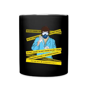Sécurisation des traces - Kripo Polizei Kriminaltechnik - Mug uni - noir - Devant