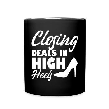 Schließen Von Angeboten In High Heels Real Estate - Tasse einfarbig - Schwarz - Vorne