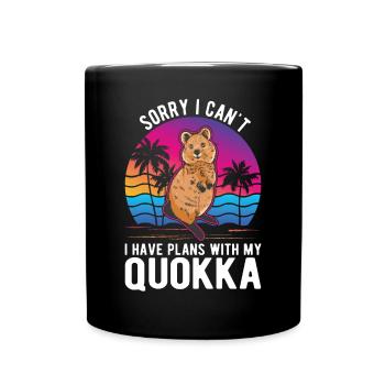 Kangourou à queue courte quokka - Mug uni - noir - Devant