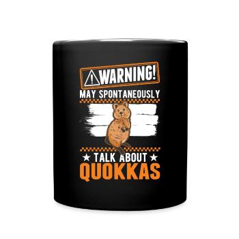 Avertissement Quokka Kangourou à queue courte - Mug uni - noir - Devant