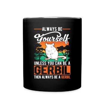 Gerbil Gift Racing Rat Germesau - Full Colour Mug - black - Front