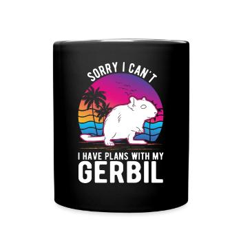 Gerbil Gift Racing Rat Germesau - Full Colour Mug - black - Front