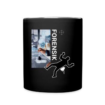 Spurensicherung - Kripo Polizei Kriminaltechnik - Tasse einfarbig - Schwarz - Vorne