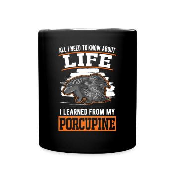 Porc-épic Cadeau Porc-épic - Mug uni - noir - Devant