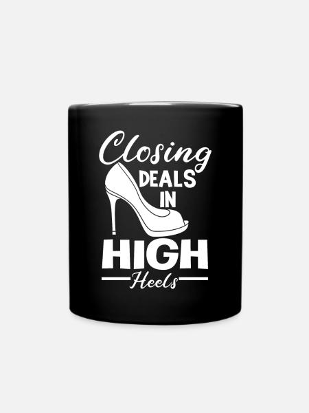 Clôture des annonces dans High Heels Real Estate - Mug uni - noir