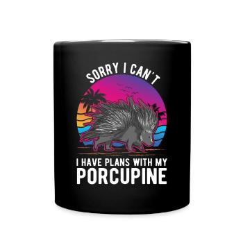 Porcupine Gift Porcupine - Full Colour Mug - black - Front