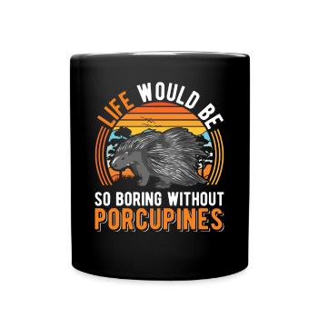 Porc-épic Cadeau Porc-épic - Mug uni - noir - Devant