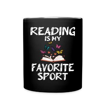 Lesen Ist Mein Lieblings -Sportbuchliebhaber - Tasse einfarbig - Schwarz - Vorne