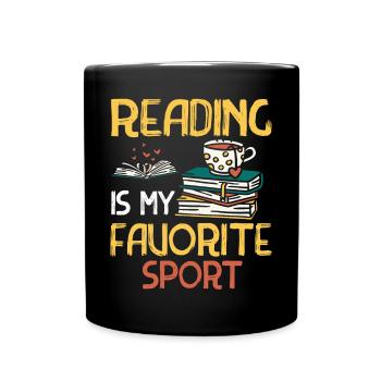 Lesen Ist Mein Lieblings -Sportbuchliebhaber - Tasse einfarbig - Schwarz - Vorne