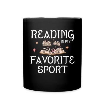 Lesen Ist Mein Lieblings -Sportbuchliebhaber - Tasse einfarbig - Schwarz - Vorne
