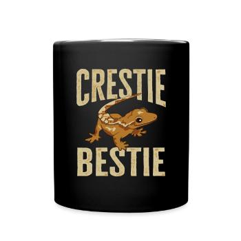 Kronengecko Eidechse Reptil Herpetologe - Tasse einfarbig - Schwarz - Vorne
