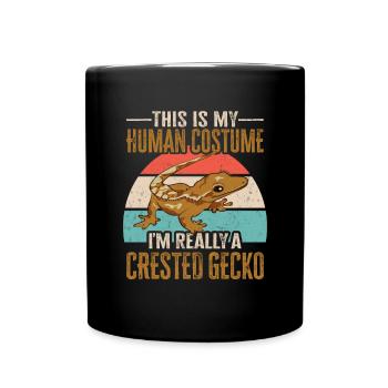 Lézard Gecko couronné Herpétologiste des reptiles - Mug uni - noir - Devant