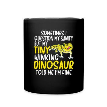 Leopard Gecko Lizard Reptiles Herpetologist - Full Colour Mug - black - Front