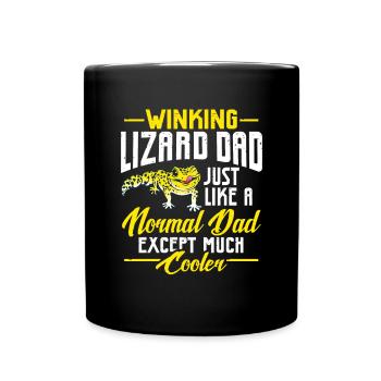 Leopard Gecko Lizard Reptiles Herpetologist - Full Colour Mug - black - Front