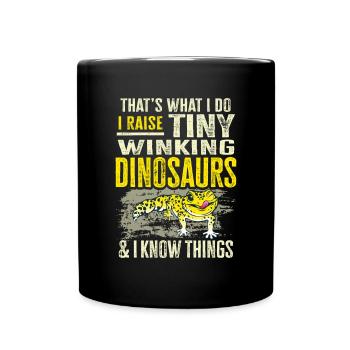Leopard Gecko Lizard Reptiles Herpetologist - Full Colour Mug - black - Front